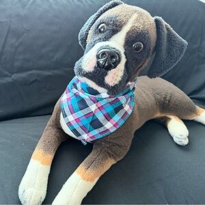 Blue and Pink  Plaid Dog Bandanna